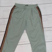 Bishop + young green with gold stripe casual pants