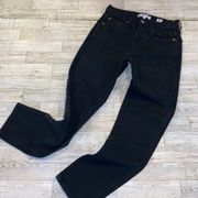 Re/Done Originals Double Needle Crop Jeans In Black Size 24