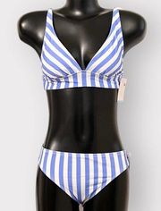 SO NWT Juniors S Womens XS Bikini Swimsuit Set NEW Hipster V-Neck Bathing Suit