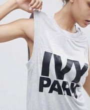 Womens Ivy Park Gray Heathered Muscle Tank Top Shirt - Sz XS