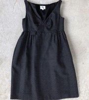 Milly Black White Polka Dot Sleeveless 100% Wool Mini Dress