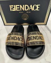 Fendi x Versace Fendace Metal Mesh Pool Slide