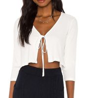 Revolve Maaji White Long Sleeve Ribbed Cardigan