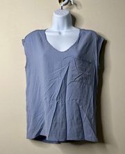 Pull&Bear Light Blue Sleeveless Top Women's Small