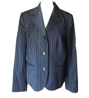 Ann‎ Taylor Loft Black Pinstripe Blazer