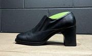 Vintage Y2K 90’s White Mt. Chunky Black Leather Square Toe Shoes Wmns Sz 8.5 M