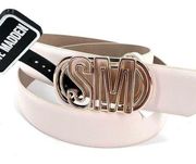 NWT Steve Madden Belt large cream and gold