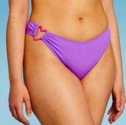 Women's New Wild Fable purple heart cheeky bikini bottom