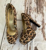 NWOT MOSSIMO LEOPARD PRINT PLATFORM HEELS