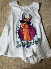 “Be Llamazing” Cropped Graphic Muscle Tank