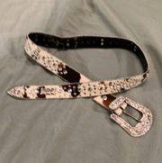 Cow Print Belt 