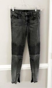 Vince Black Ombre Moto Jeans Dylan Skinny Size 27