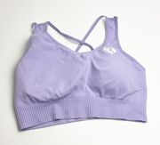 WOMEN’S BEST Light Purple Strappy Padded Sports Bra, Size Medium