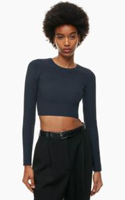 Sculpt Knit Crew Cropped Long sleeve