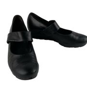 Paul Green Munchen Womens Mary Jane Hidden Wedge Shoes 6.5 Black Leather