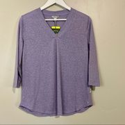 Orvis Women’s Easy Relaxed Fit 3/4 Sleeve Linen Blend Lilac Size Small NWT