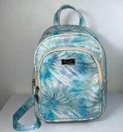 Luv BETSEY JOHNSON Purse Jaxx Backpack Medium Bag - White Blue Tie-dye LBJAXX