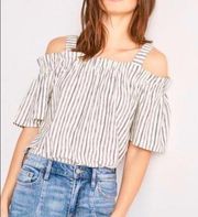 Lucky Brand Off Shoulder Stripped Tank