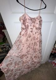 Baby pink prom dress