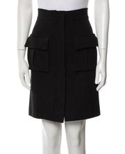 Diane VON FURSTENBERG SKIRT BLACK RANA FRONT PATCH POCKETS & FULL ZIP