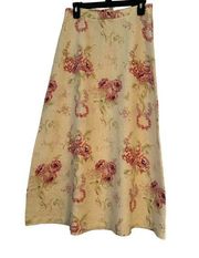 Chadwicks Floral Linen Skirt (8)