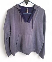 Apana Medium V neck Hoodie French terry purple activewear cozy