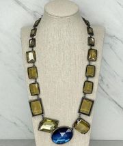 Chico's Gunmetal Tone Faceted Station Necklace