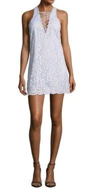 NEW Lovers + Friends Escape Lace Mini Dress in Light Blue