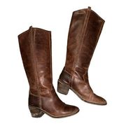 LUCKY BRAND BROWN LEATHER EQUESTRIAN RIDING BOOTS WOMEN’S 8M