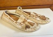 Coach Nadia Nubuck Suede Perf Dots w/Tassels Driving Loafers/Mocassins Sz 7