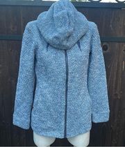Roxy blue pattened hooded full zip jacket