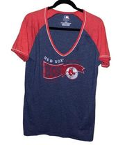 Genuine Merchandise Boston Red Sox Baseball V Neck Tee Shirt