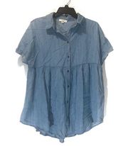 Easel Denim Top Women’s Medium