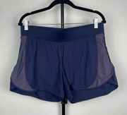 Hylete Navy Blue Lined Athletic Running Radius Shorts