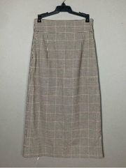 niko and... skirt pencil long houndstooth checkered black brown high waised 4