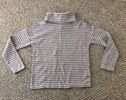 A New Day Mauve Stripe Turtleneck Sweater