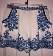 White And Blue Shorts