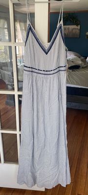 Blue And White Maxi Dress