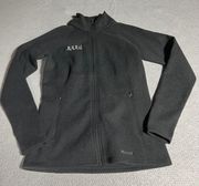 Black Full Zip Long Sleeve Fleece Jacket Size Medium EUC