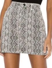 Blank NYC The Jane Skirt Denim Snake Print