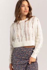 Tilly’s White Cropped Sweater