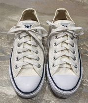 Converse All Star Low Tops Lace Up White Shoes Size Women’s 8