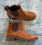 Kensie Kenza Brown Suede Chelsea Boots Size 10