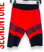 NWT SECNDNTURE Red & Black Biker Shorts - Small