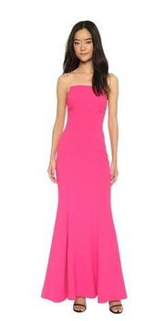 Jill Jill Stuart Women's Fitted Strapless Column Gown Peony Pink Size 2