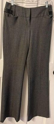 EXPRESS  Editor Pants Womens 2R Heathered Black trouser Wide Band Flare Leg NEW