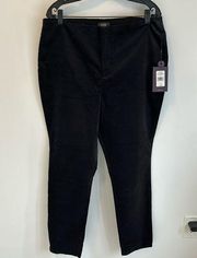 NYDJ Ami Skinny Forever Slim Black Velvet Pants