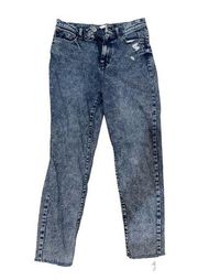 So I Womens 7/28W High Rise Dark Colored Mom Blue Jean