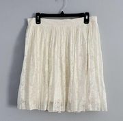 Potter's Pot White A-Line Romantic Feminine Lace Skirt Size L