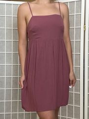 Purple Mauve Open-Tie-Back Cami Strap Dress, Size M